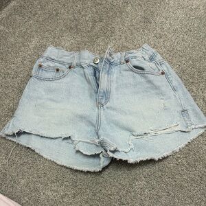 Zara Light Wash Denim Jean Shorts